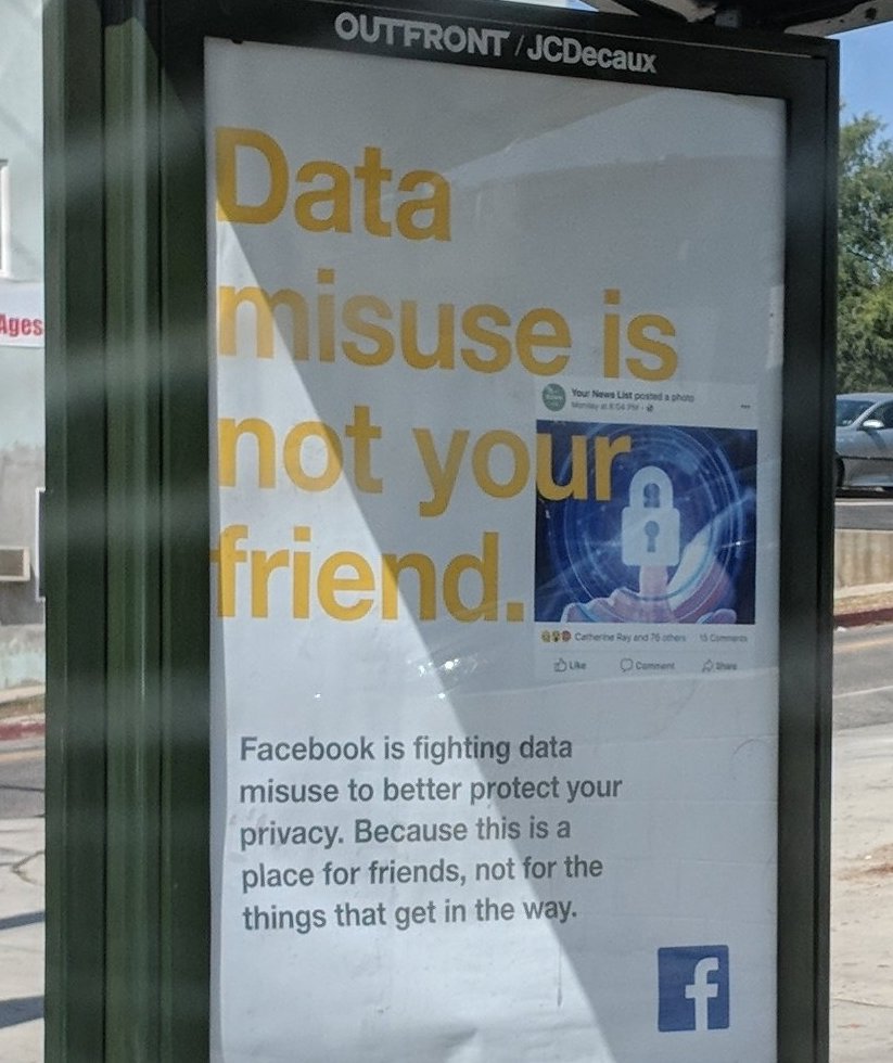 A Facebook bus stop ad