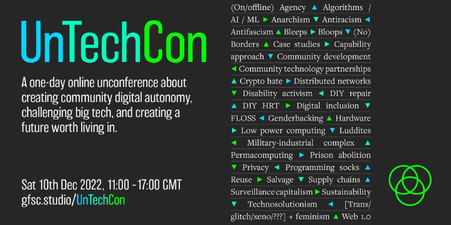 UnTechCon flyer with the same info as below
