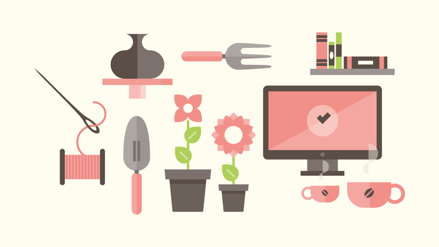 An illustration of a variety of tools digital and analogue