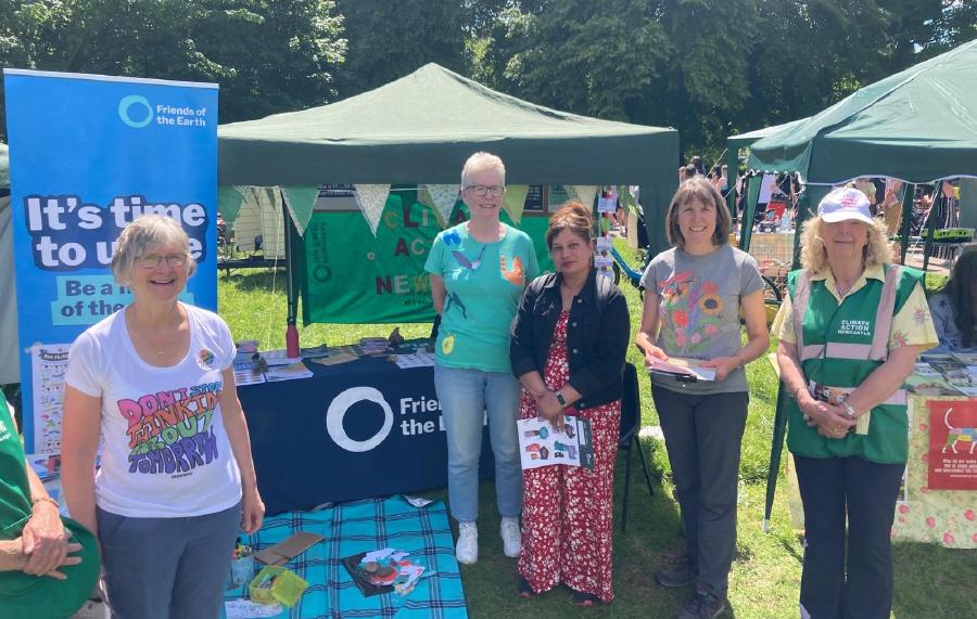 Climate Action Newcastle volunteers at the Heaton Festival
